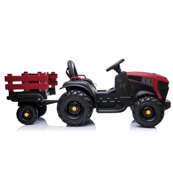 WIELKI TRAKTOR NA AKUMULATOR Z PRZYCZEPĄ, MIĘKKIE KOŁA, MIĘKKIE SIEDZENIE/BDM0925