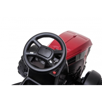 WIELKI TRAKTOR NA AKUMULATOR Z PRZYCZEPĄ, MIĘKKIE KOŁA, MIĘKKIE SIEDZENIE/BDM0925
