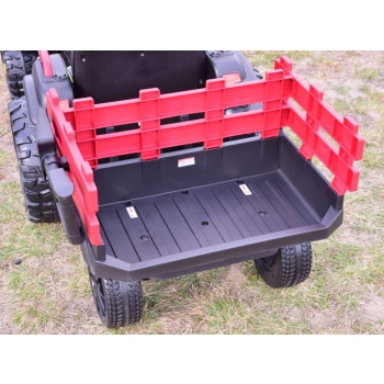 WIELKI TRAKTOR NA AKUMULATOR Z PRZYCZEPĄ, MIĘKKIE KOŁA, MIĘKKIE SIEDZENIE/BDM0925