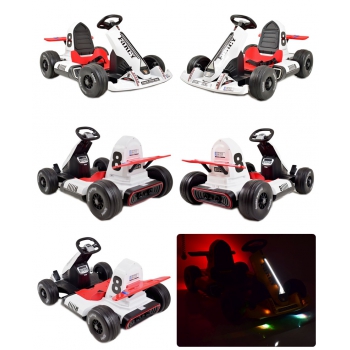 SZYBKI GOKART FANCY NA AKUMULATOR 12V, REGULOWANA  - ROZSUWANA RAMA,  SUPER ZABAWA\BDQ-8