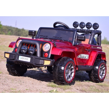 MEGA JEEP  FULLTIME, NAPĘD 4X4,  1X12V ,WOLNY START/ MIĘKKIE KOŁA, FUNKCJA BUJANIA EXCLUSIVE LAKIER/7588
