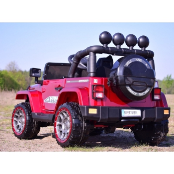 MEGA JEEP  FULLTIME, NAPĘD 4X4,  1X12V ,WOLNY START/ MIĘKKIE KOŁA, FUNKCJA BUJANIA EXCLUSIVE LAKIER/7588