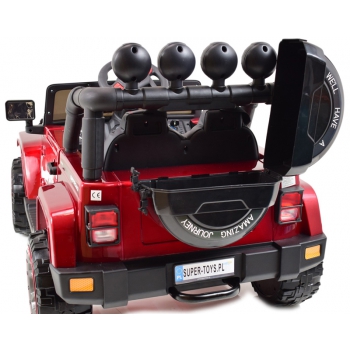MEGA JEEP  FULLTIME, NAPĘD 4X4,  1X12V ,WOLNY START/ MIĘKKIE KOŁA, FUNKCJA BUJANIA EXCLUSIVE LAKIER/7588