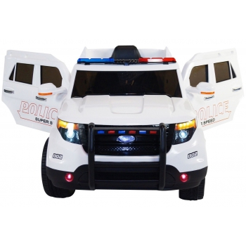 MEGA POLICJA Z MEGAFONEM I RADIEM, MIĘKKIE KOŁA/9935