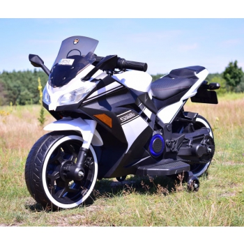 MEGA MOTOR ŚCIGACZ STRONG 2 EXCLUSIVE, ŚWIECĄCE KOŁA, GAZ W MANETCE, HAMULEC/DLS07