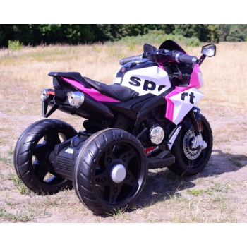 MEGA MOTOR 3 KOŁOWY SPORT, DWA SILNIKI , MIĘKKIE KOŁA, MIĘKKIE SIEDZENIE, GAZ W MANETCE/FB6886