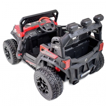 MEGA BUGGY RZR TURBO 12 V,4X4 180 W MEGA MOC, PILOT, MIĘKKIE SIEDZENIE, MIĘKKIE KOŁA, FUNKCJA BUJANIA, KLUCZYK /HC301