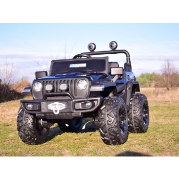 MEGA DŻIP OFF ROAD 4X4, MIĘKKIE KOŁA, MIĘKKIE SIEDZENIE, FUNKCJA BUJANIA, KLUCZYK,/HC8988