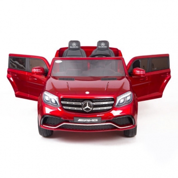 MERCEDES GLS 63,  4 SILNIKI, 2X12 V, MIĘKKIE KOŁA, MIĘKKIE SIEDZENIE DLA 2 DZIECI/HL228