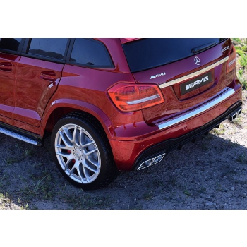 MERCEDES GLS 63,  4 SILNIKI, 2X12 V, MIĘKKIE KOŁA, MIĘKKIE SIEDZENIE DLA 2 DZIECI/HL228