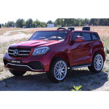 MERCEDES GLS 63,  4 SILNIKI, 2X12 V, MIĘKKIE KOŁA, MIĘKKIE SIEDZENIE DLA 2 DZIECI/HL228