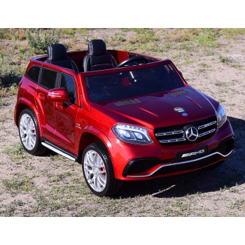 MERCEDES GLS 63,  4 SILNIKI, 2X12 V, MIĘKKIE KOŁA, MIĘKKIE SIEDZENIE DLA 2 DZIECI/HL228