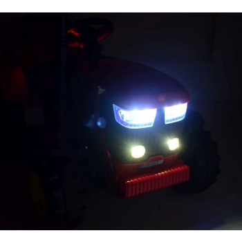 MEGA TRAKTOR NA AKUMULATOR Z PRZYCZEPĄ. MIĘKKIE SIEDZENIE, PILOT, /HL3388