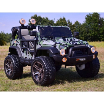 MEGA JEEP PERFECT 002B EXCLUSIVE 4x4, WOLNY START/ MIĘKKIE KOŁA,/HP-002B