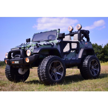 MEGA JEEP PERFECT 002B EXCLUSIVE 4x4, WOLNY START/ MIĘKKIE KOŁA,/HP-002B
