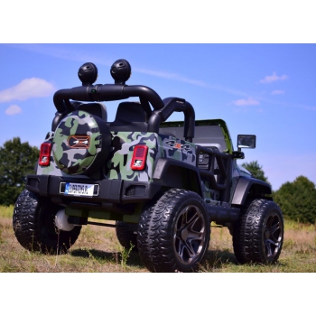 MEGA JEEP PERFECT 002B EXCLUSIVE 4x4, WOLNY START/ MIĘKKIE KOŁA,/HP-002B