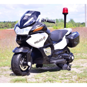 NAJWIĘKSZY SUPER SZYBKI MOTOR  ŚCIGACZ POLICYJNY 118, MIĘKKIE KOŁA, MIĘKKIE SIEDZENIE, GAZ W RĄCZCE, HAMULEC /HZB118