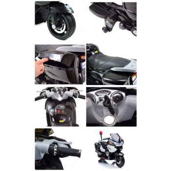 NAJWIĘKSZY SUPER SZYBKI MOTOR  ŚCIGACZ POLICYJNY 118, MIĘKKIE KOŁA, MIĘKKIE SIEDZENIE, GAZ W RĄCZCE, HAMULEC /HZB118