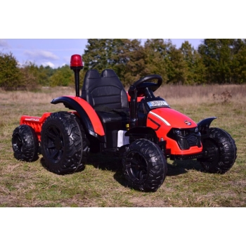 SUPER TRAKTOR TRUCK Z PRZYCZEPĄ I KOGUTEM, MIĘKKIE KOŁA, MIĘKKIE SIEDZENIE, PILOT/HZB200