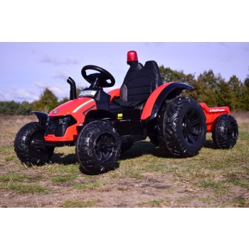 SUPER TRAKTOR TRUCK Z PRZYCZEPĄ I KOGUTEM, MIĘKKIE KOŁA, MIĘKKIE SIEDZENIE, PILOT/HZB200