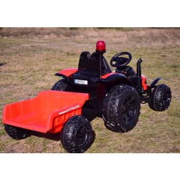 SUPER TRAKTOR TRUCK Z PRZYCZEPĄ I KOGUTEM, MIĘKKIE KOŁA, MIĘKKIE SIEDZENIE, PILOT/HZB200