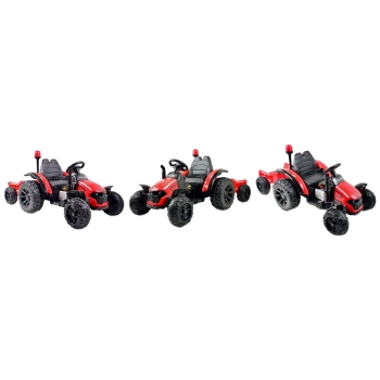 SUPER TRAKTOR TRUCK Z PRZYCZEPĄ I KOGUTEM, MIĘKKIE KOŁA, MIĘKKIE SIEDZENIE, PILOT/HZB200