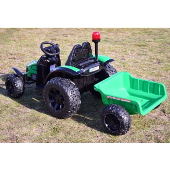 SUPER TRAKTOR TRUCK Z PRZYCZEPĄ I KOGUTEM, MIĘKKIE KOŁA, MIĘKKIE SIEDZENIE, PILOT/HZB200