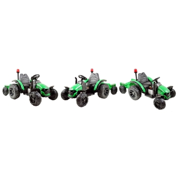 SUPER TRAKTOR TRUCK Z PRZYCZEPĄ I KOGUTEM, MIĘKKIE KOŁA, MIĘKKIE SIEDZENIE, PILOT/HZB200