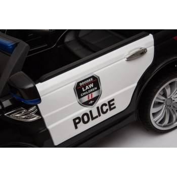AUTO SUV POLICYJNY NA AKUMULATOR, MIĘKKIE SIEDZENIE, MĘKKIE KOŁA/JC002