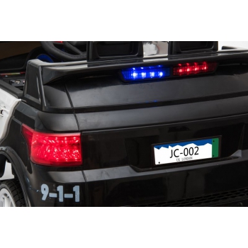 AUTO SUV POLICYJNY NA AKUMULATOR, MIĘKKIE SIEDZENIE, MĘKKIE KOŁA/JC002