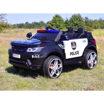 AUTO SUV POLICYJNY NA AKUMULATOR, MIĘKKIE SIEDZENIE, MĘKKIE KOŁA/JC002
