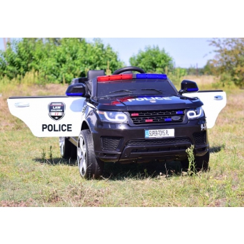 AUTO SUV POLICYJNY NA AKUMULATOR, MIĘKKIE SIEDZENIE, MĘKKIE KOŁA/JC002