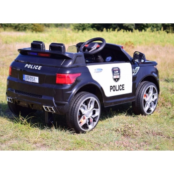 AUTO SUV POLICYJNY NA AKUMULATOR, MIĘKKIE SIEDZENIE, MĘKKIE KOŁA/JC002