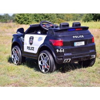 AUTO SUV POLICYJNY NA AKUMULATOR, MIĘKKIE SIEDZENIE, MĘKKIE KOŁA/JC002