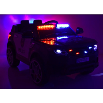AUTO SUV POLICYJNY NA AKUMULATOR, MIĘKKIE SIEDZENIE, MĘKKIE KOŁA/JC002