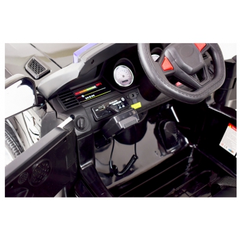 AUTO SUV POLICYJNY NA AKUMULATOR, MIĘKKIE SIEDZENIE, MĘKKIE KOŁA/JC002