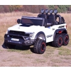 MEGA JEEP  WORKS SIX 4X4, 2 X 12V  MĘKKIE KOŁA, MIĘKKIE SIEDZENIE/JC003