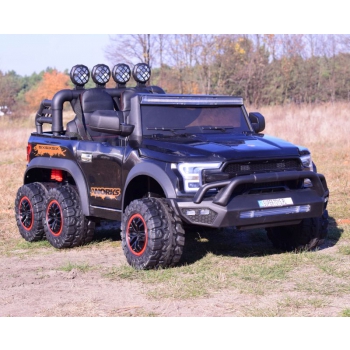 MEGA JEEP WORKS SIX 4X4, 2 X 12V MĘKKIE KOŁA, MIĘKKIE SIEDZENIE/JC003