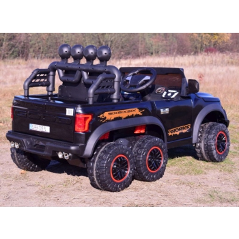 MEGA JEEP WORKS SIX 4X4, 2 X 12V MĘKKIE KOŁA, MIĘKKIE SIEDZENIE/JC003