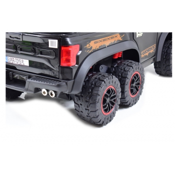 MEGA JEEP WORKS SIX 4X4, 2 X 12V MĘKKIE KOŁA, MIĘKKIE SIEDZENIE/JC003