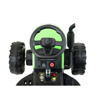 SUPER TRAKTOR FAST NA AKUMULATOR Z PRZYCZEPĄ, MIĘKKIE KOŁA, MIĘKKIE SIEDZENIE, PILOT/JC005