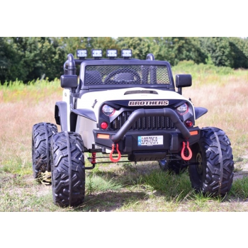 JEEP NA AKUMULATOR BROTHERS , WSPOMAGANIE KIEROWNICY, MIĘKKIE KOŁA, MIĘKKIE SIEDZENIE 24V - 400W/JEEP-JC-666