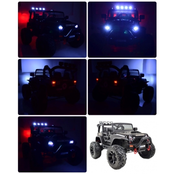 JEEP NA AKUMULATOR BROTHERS , WSPOMAGANIE KIEROWNICY, MIĘKKIE KOŁA, MIĘKKIE SIEDZENIE 24V - 400W/JEEP-JC-666