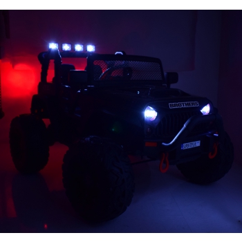 JEEP NA AKUMULATOR BROTHERS , WSPOMAGANIE KIEROWNICY, MIĘKKIE KOŁA, MIĘKKIE SIEDZENIE 24V - 400W/JEEP-JC-666