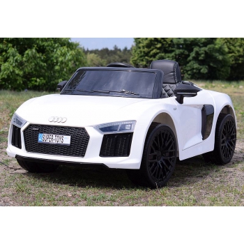 ORYGINALNE AUDI  R8 SPYDER  W NAJLEPSZEJ WERSJI, MIĘKKIE SIEDZENIE, PILOT 2.4 GHZ/ 2198