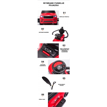 JEŹDZIK, PCHACZ, ODPYCHACZ, POJAZD NA AKUMULATOR- JEEP CHEROKEE,  DASZEK ,DŹWIĘKI/JQ606