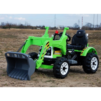 MOCNY TRAKTOR Z ŁYŻKĄ KINGDOM 12V  DWIE PRĘDKOŚCI/JS328A