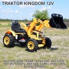 MOCNY TRAKTOR Z ŁYŻKĄ KINGDOM 12V  DWIE PRĘDKOŚCI/JS328A