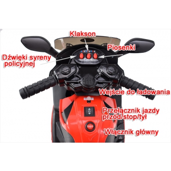 MOTOR ŚCIGACZ POWER 158 - PIERWSZY MOTOREK DLA DZIECKA, MIĘKKIE SIEDZENIE, MIĘKKIE KOŁA EVA/LQ158