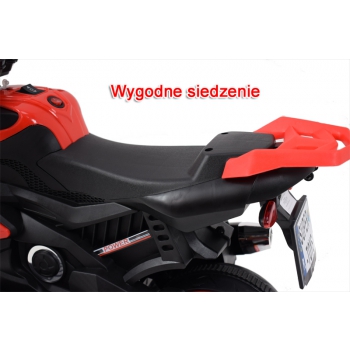 MOTOR ŚCIGACZ POWER 158 - PIERWSZY MOTOREK DLA DZIECKA, MIĘKKIE SIEDZENIE, MIĘKKIE KOŁA EVA/LQ158